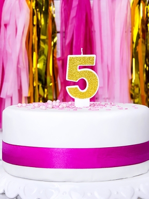 Свеча 5, золотая Свеча 5, золотая