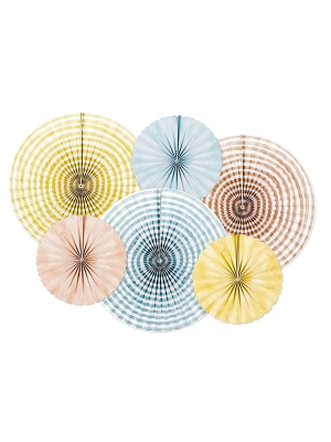6 pcs, Decorative Rosettes Summer time, 25, 40 cm 6 pcs, Decorative Rosettes Summer time, 25, 40 cm