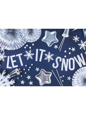 Banner Let it snow, white, 13 x 170 cm Banner Let it snow, white, 13 x 170 cm