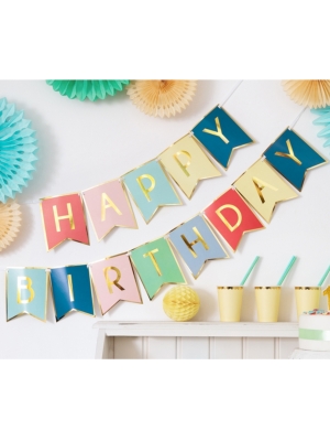 Banner Happy Birthday, mix, 15 x 175 cm Banner Happy Birthday, mix, 15 x 175 cm