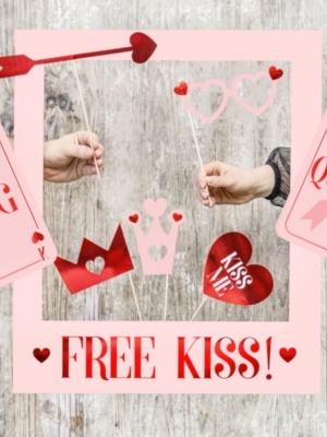 7 pcs, Props on a stick Valentines, 20.5 - 34 cm 7 pcs, Props on a stick Valentines, 20.5 - 34 cm