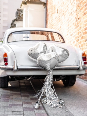 Car decoration kit - Hearts, silver Car decoration kit - Hearts, silver