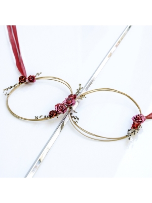 Rattan car decoration kit, deep red Rattan car decoration kit, deep red