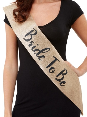 Deluxe Glitter Bride To Be Sash Deluxe Glitter Bride To Be Sash