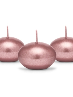 Peldošās sveces, rozā zelts, 4 cm Peldošās sveces, rozā zelts, 4 cm