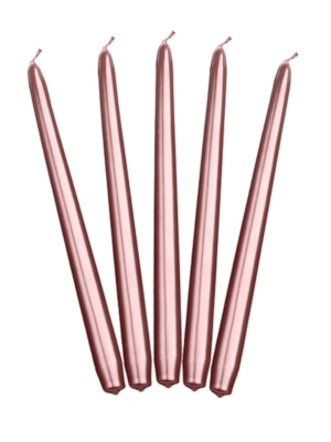 Konusa svece, rozā zelts, 24 cm Konusa svece, rozā zelts, 24 cm