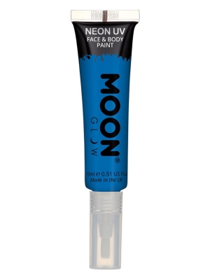 UV sejas krāsa ar otiņu, zila, 15 ml UV sejas krāsa ar otiņu, zila, 15 ml