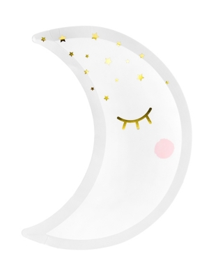 6 pcs, Plates Little Star - Moon, white, 10.5x24cm 6 pcs, Plates Little Star - Moon, white, 10.5x24cm