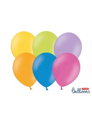 50 pcs, Strong Balloons, Pastel Mix, 27cm 50 pcs, Strong Balloons, Pastel Mix, 27cm