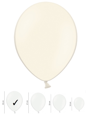 50 pcs, Strong Balloons, Pastel Light Cream, 30cm 50 pcs, Strong Balloons, Pastel Light Cream, 30cm