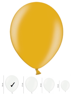 50 pcs, Strong Balloons, Metallic Gold, 30cm 50 pcs, Strong Balloons, Metallic Gold, 30cm