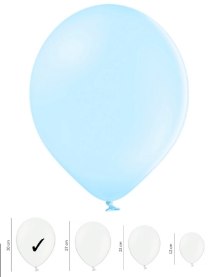 50 pcs, Strong Balloons Pastel Light Blue, 30 cm 50 pcs, Strong Balloons Pastel Light Blue, 30 cm