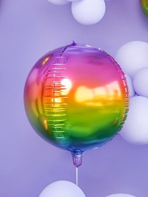Foil Balloon Rainbow Ball, 40cm Foil Balloon Rainbow Ball, 40cm