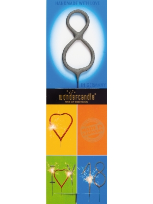 Brīnumsvecīte - 8, sudraba, 6 x 20 cm Brīnumsvecīte - 8, sudraba, 6 x 20 cm