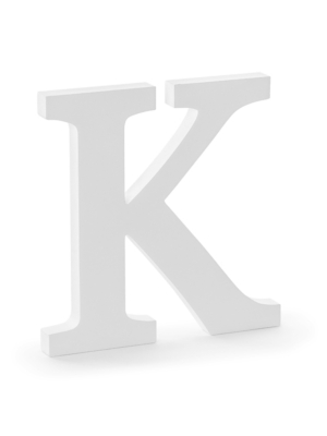 Wooden letter K, white, 19.5 x 20 cm Wooden letter K, white, 19.5 x 20 cm