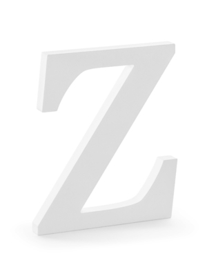 Koka burts "Z", balts, 17 x 20 cm Koka burts "Z", balts, 17 x 20 cm