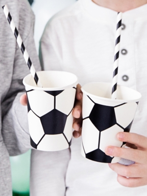 6 pcs, Paper cups Football, mix, 220ml 6 pcs, Paper cups Football, mix, 220ml