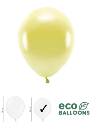 100 gab, Perlamutra eko baloni, gaiši dzelteni, 26 cm