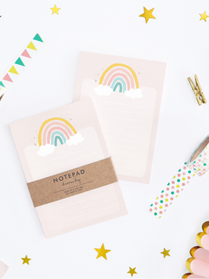 Paper notebook Rainbow, 40 sheets, 8.5 x 12 cm Paper notebook Rainbow, 40 sheets, 8.5 x 12 cm