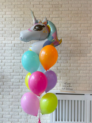 Balloons with helium "Unicorn + 9 latex balloon" Balloons with helium "Unicorn + 9 latex balloon"