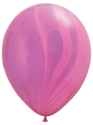 Marmora balons, rozā ar violetu