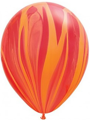 Marmora balons, sarkans ar oranžu