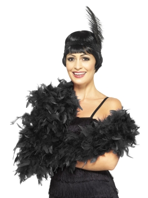 Boa, black, 80 g, 180 cm Boa, black, 80 g, 180 cm
